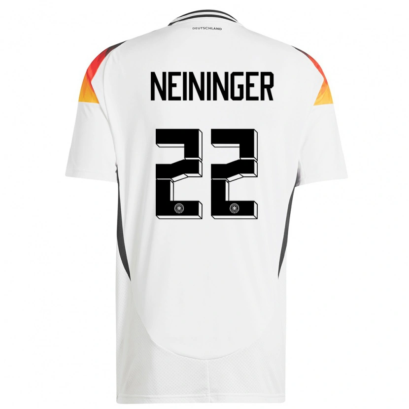 Danxen Bambino Maglia Germania Tim Neininger #22 Bianco Kit Gara Home 24-26 Maglietta