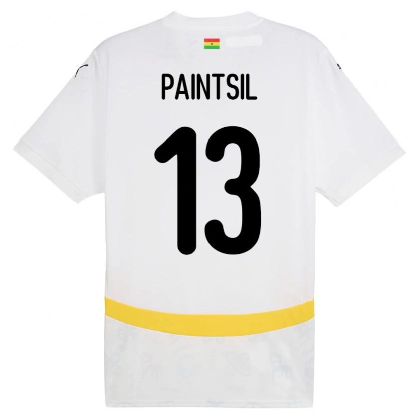 Danxen Bambino Maglia Ghana Joseph Paintsil #13 Bianco Kit Gara Home 24-26 Maglietta