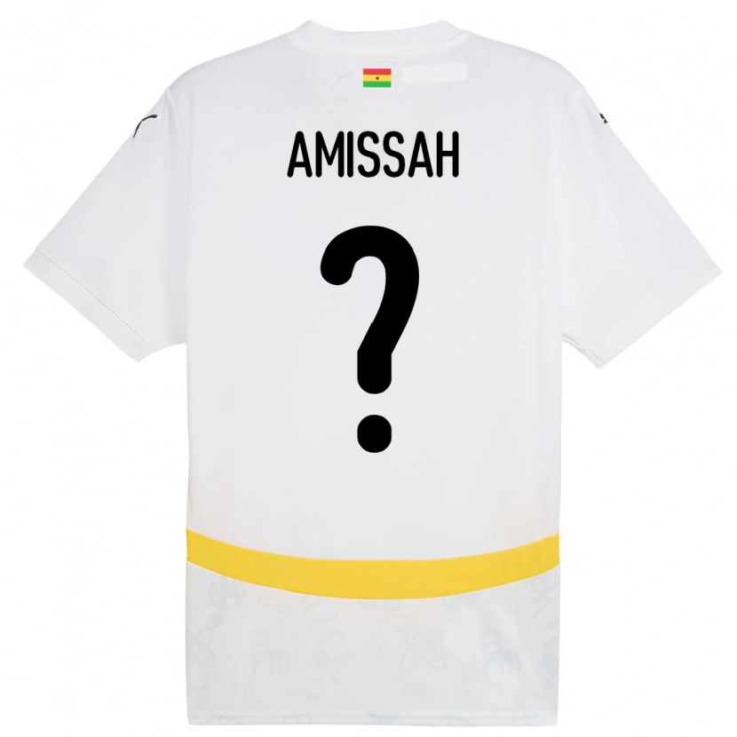 Danxen Bambino Maglia Ghana Jordan Amissah #0 Bianco Kit Gara Home 24-26 Maglietta