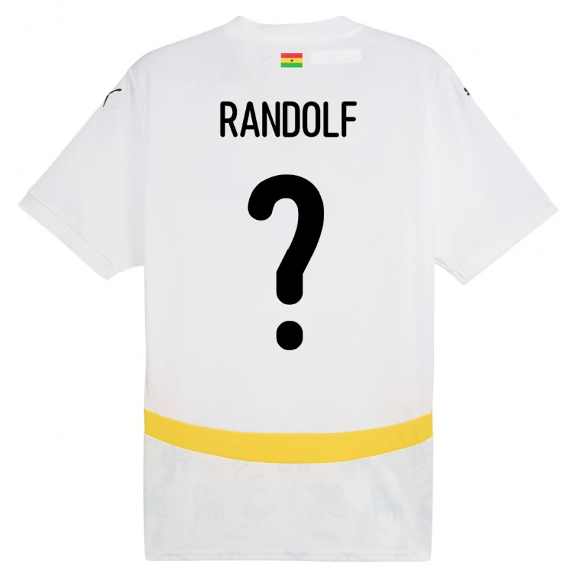 Danxen Bambino Maglia Ghana Augustine Randolf #0 Bianco Kit Gara Home 24-26 Maglietta