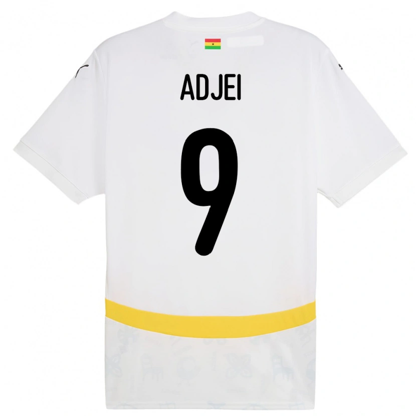 Danxen Bambino Maglia Ghana Vivian Adjei #9 Bianco Kit Gara Home 24-26 Maglietta