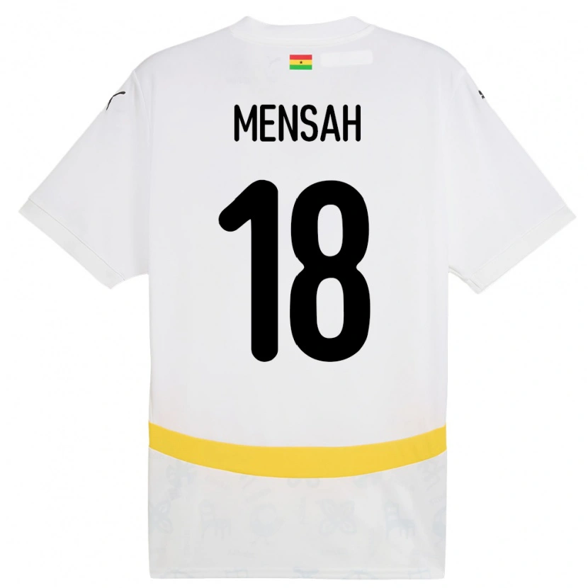Danxen Bambino Maglia Ghana Isaac Mensah #18 Bianco Kit Gara Home 24-26 Maglietta