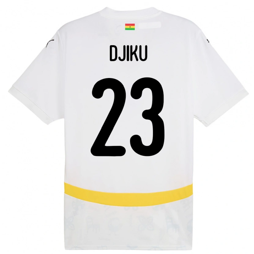 Danxen Bambino Maglia Ghana Alexander Djiku #23 Bianco Kit Gara Home 24-26 Maglietta