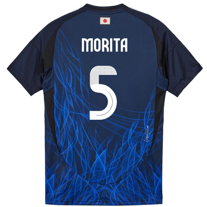 Danxen Bambino Maglia Giappone Hidemasa Morita #5 Blu Scuro Kit Gara Home 24-26 Maglietta
