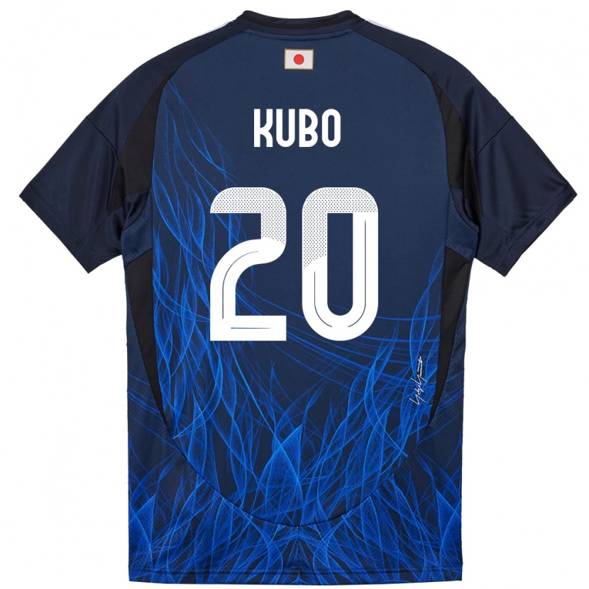 Danxen Bambino Maglia Giappone Takefusa Kubo #20 Blu Scuro Kit Gara Home 24-26 Maglietta