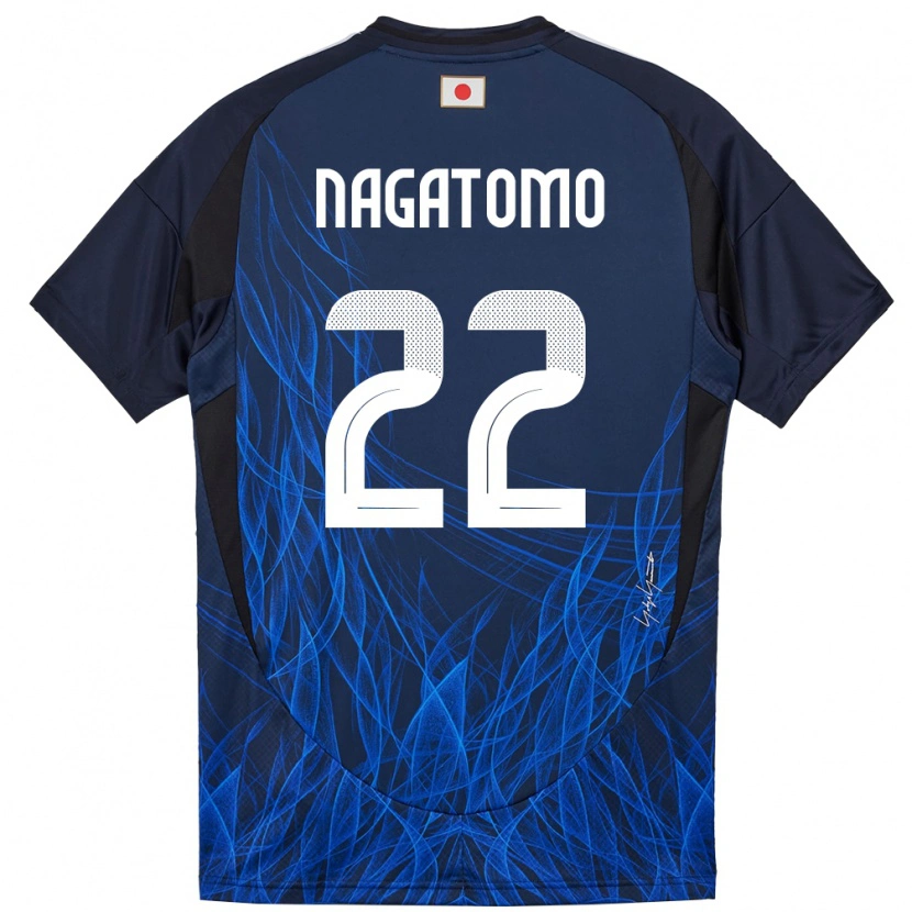 Danxen Bambino Maglia Giappone Yuto Nagatomo #22 Blu Scuro Kit Gara Home 24-26 Maglietta