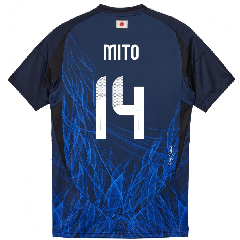Danxen Bambino Maglia Giappone Shunsuke Mito #14 Blu Scuro Kit Gara Home 24-26 Maglietta