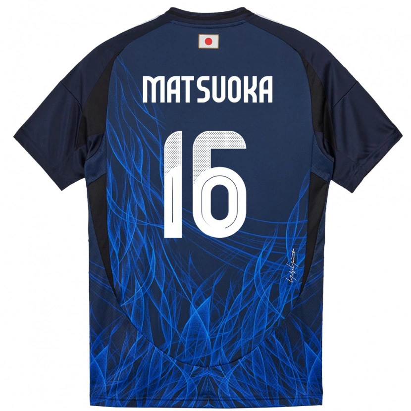 Danxen Bambino Maglia Giappone Daiki Matsuoka #16 Blu Scuro Kit Gara Home 24-26 Maglietta