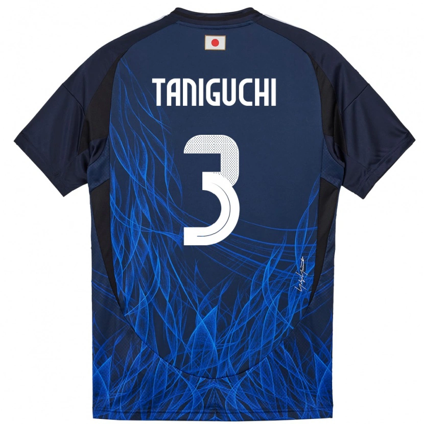 Danxen Bambino Maglia Giappone Shogo Taniguchi #3 Blu Scuro Kit Gara Home 24-26 Maglietta