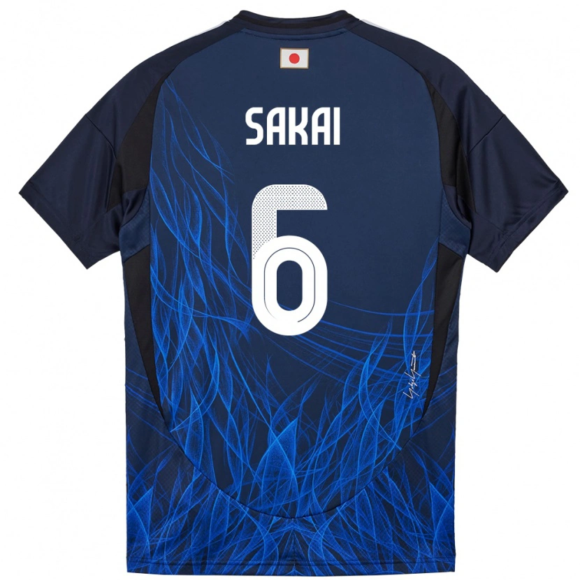 Danxen Bambino Maglia Giappone Shunya Sakai #6 Blu Scuro Kit Gara Home 24-26 Maglietta
