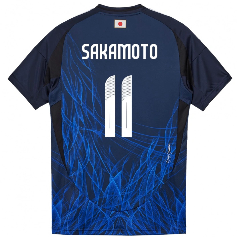 Danxen Bambino Maglia Giappone Isa Sakamoto #11 Blu Scuro Kit Gara Home 24-26 Maglietta