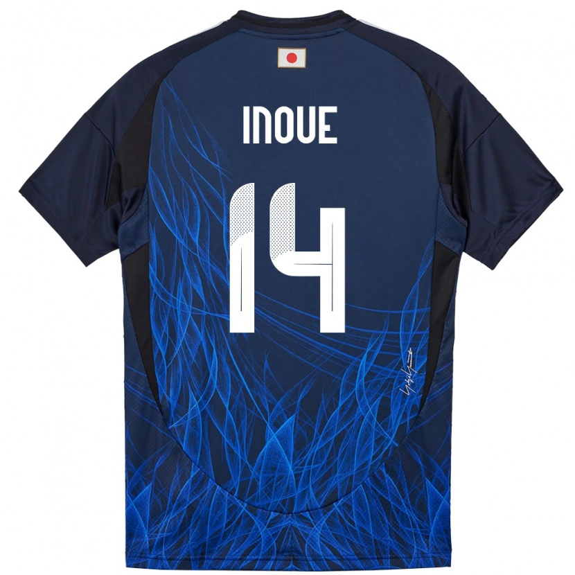 Danxen Bambino Maglia Giappone Ayaka Inoue #14 Blu Scuro Kit Gara Home 24-26 Maglietta