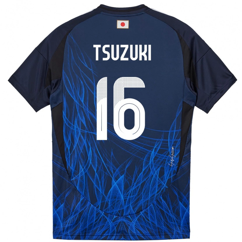 Danxen Bambino Maglia Giappone Shunta Tsuzuki #16 Blu Scuro Kit Gara Home 24-26 Maglietta