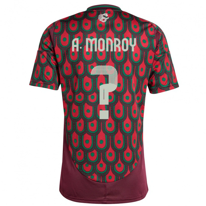 Danxen Bambino Maglia Messico Pablo Monroy #0 Marrone Kit Gara Home 24-26 Maglietta