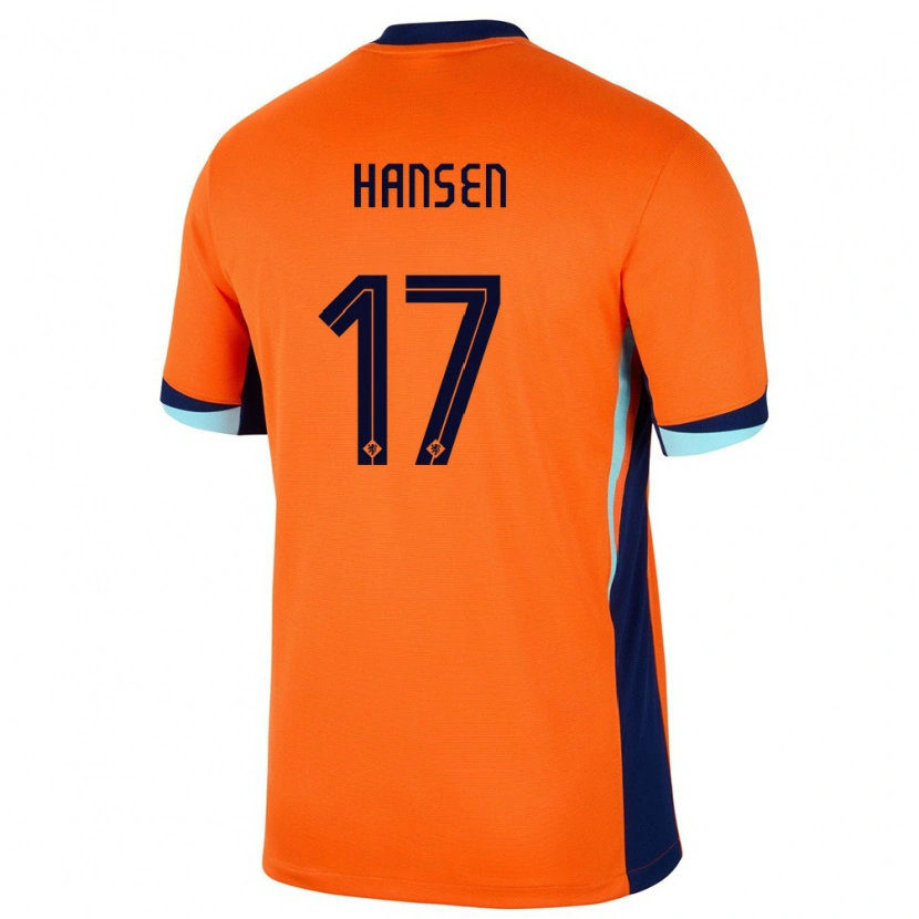 Danxen Bambino Maglia Paesi Bassi Sontje Hansen #17 Arancia Kit Gara Home 24-26 Maglietta