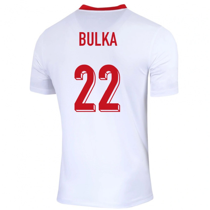 Danxen Bambino Maglia Polonia Marcin Bulka #22 Bianco Kit Gara Home 24-26 Maglietta