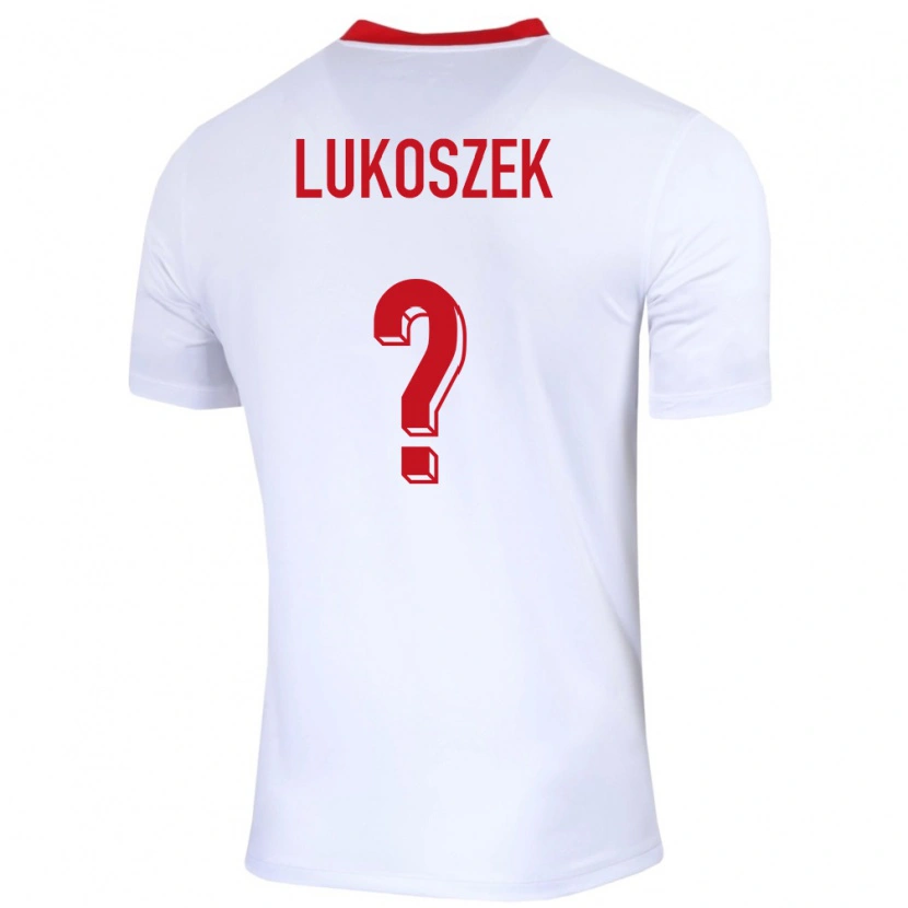 Danxen Bambino Maglia Polonia Kamil Lukoszek #0 Bianco Kit Gara Home 24-26 Maglietta