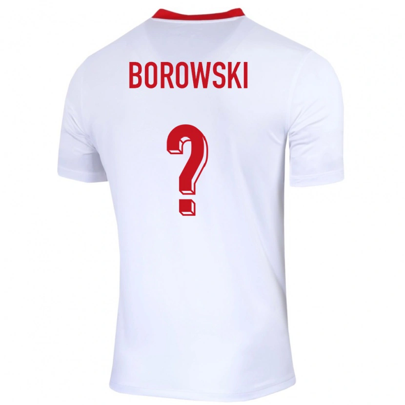Danxen Bambino Maglia Polonia Bartosz Borowski #0 Bianco Kit Gara Home 24-26 Maglietta