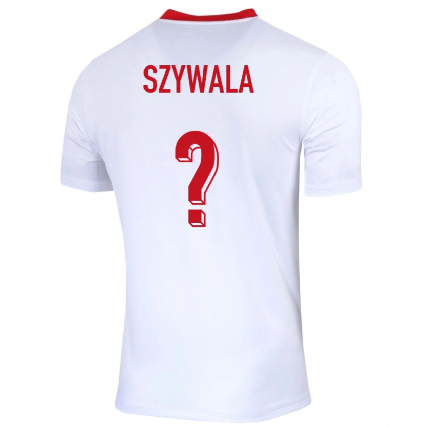 Danxen Bambino Maglia Polonia Bartosz Szywala #0 Bianco Kit Gara Home 24-26 Maglietta