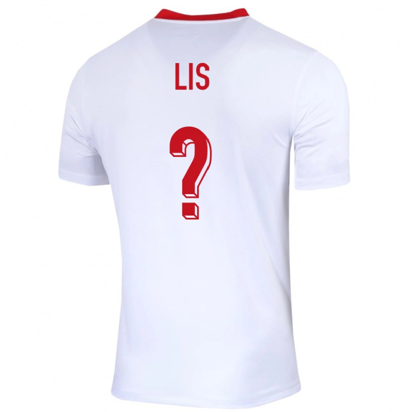 Danxen Bambino Maglia Polonia Adrian Lis #0 Bianco Kit Gara Home 24-26 Maglietta