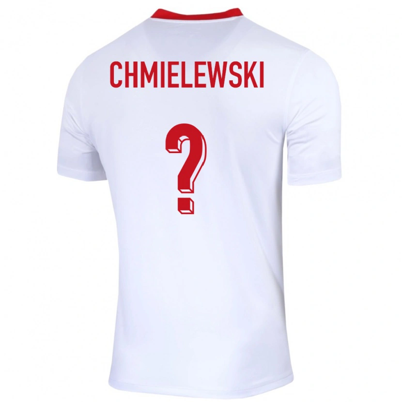 Danxen Bambino Maglia Polonia Jakub Chmielewski #0 Bianco Kit Gara Home 24-26 Maglietta