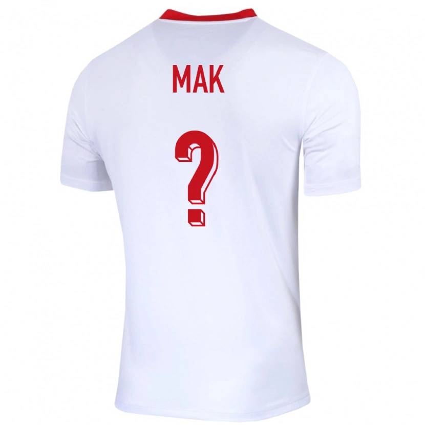 Danxen Bambino Maglia Polonia Igor Mak #0 Bianco Kit Gara Home 24-26 Maglietta