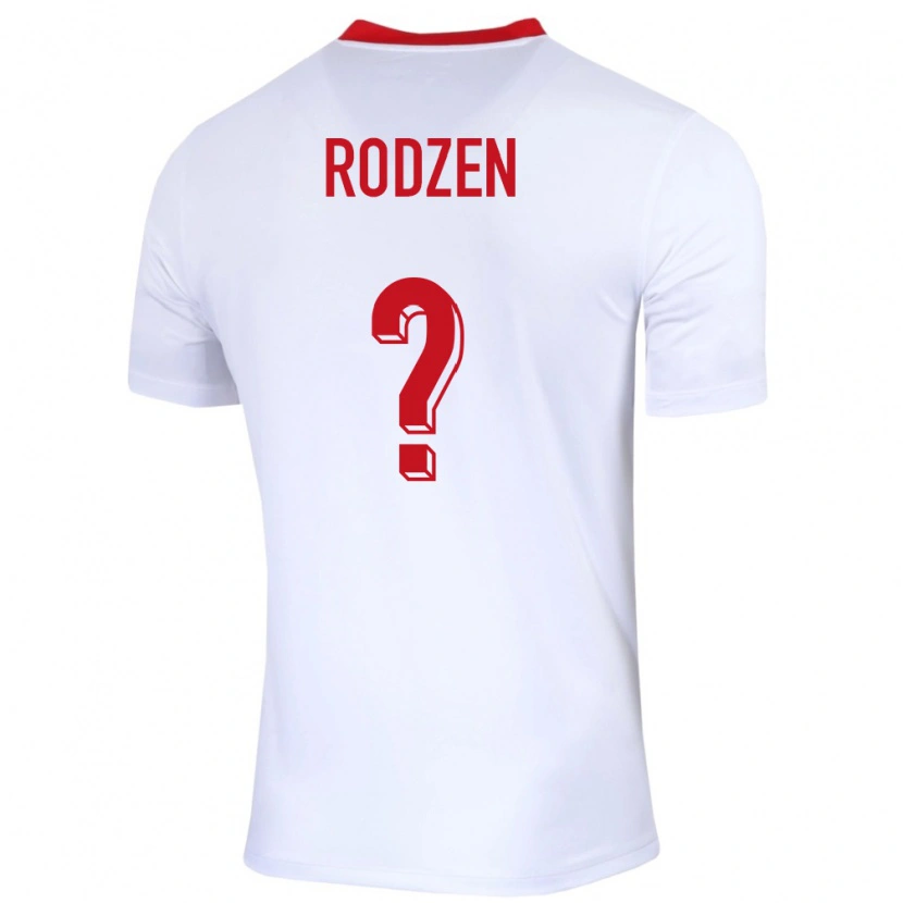 Danxen Bambino Maglia Polonia Aleksander Rodzen #0 Bianco Kit Gara Home 24-26 Maglietta