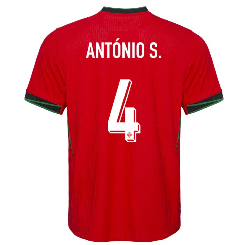 Danxen Bambino Maglia Portogallo António Silva #4 Rosso Kit Gara Home 24-26 Maglietta