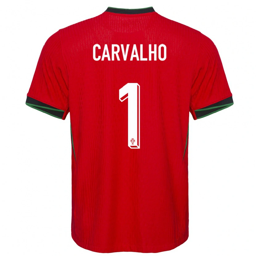 Danxen Bambino Maglia Portogallo João Carvalho #1 Rosso Kit Gara Home 24-26 Maglietta