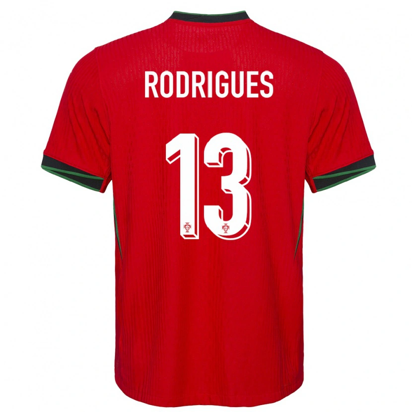 Danxen Bambino Maglia Portogallo Paulo Rodrigues #13 Rosso Kit Gara Home 24-26 Maglietta