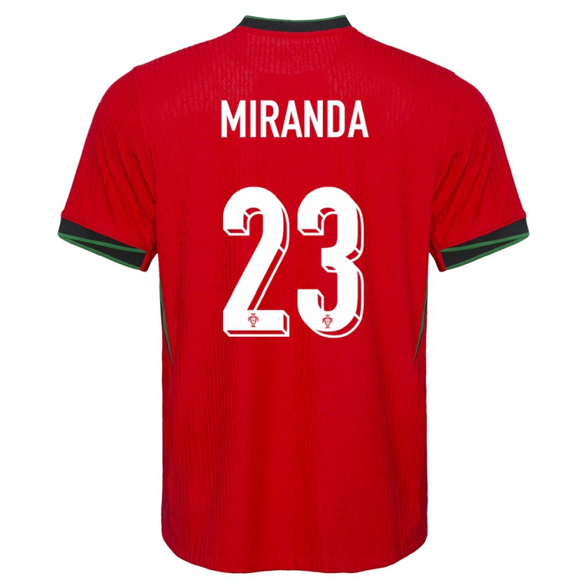 Danxen Bambino Maglia Portogallo João Miranda #23 Rosso Kit Gara Home 24-26 Maglietta