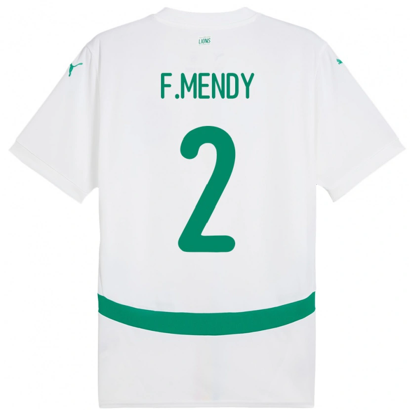 Danxen Bambino Maglia Senegal Formose Mendy #2 Bianco Kit Gara Home 24-26 Maglietta