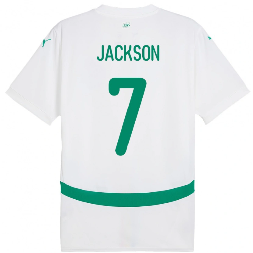 Danxen Bambino Maglia Senegal Nicolas Jackson #7 Bianco Kit Gara Home 24-26 Maglietta