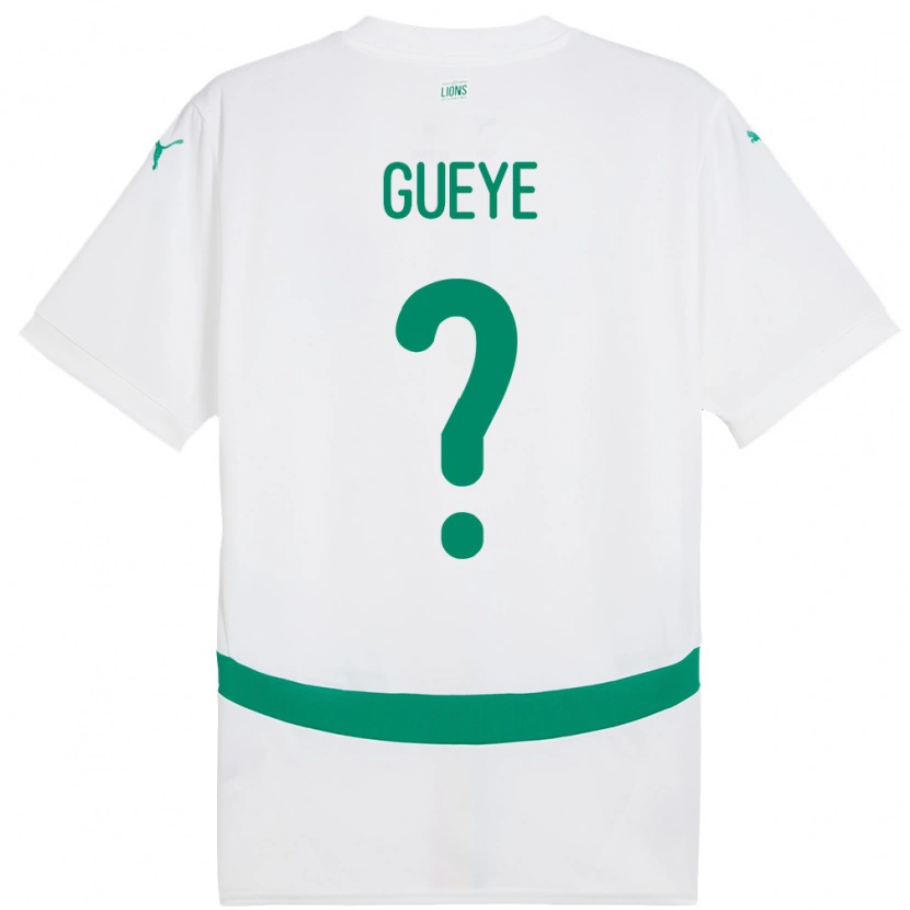 Danxen Bambino Maglia Senegal Libasse Gueye #0 Bianco Kit Gara Home 24-26 Maglietta