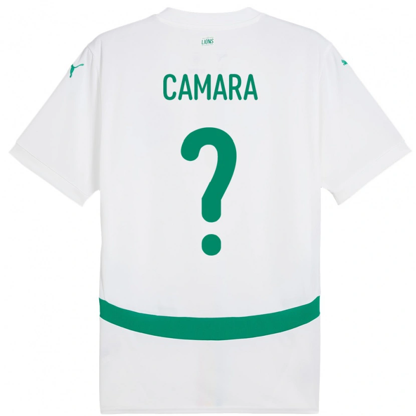 Danxen Bambino Maglia Senegal Famara Camara #0 Bianco Kit Gara Home 24-26 Maglietta
