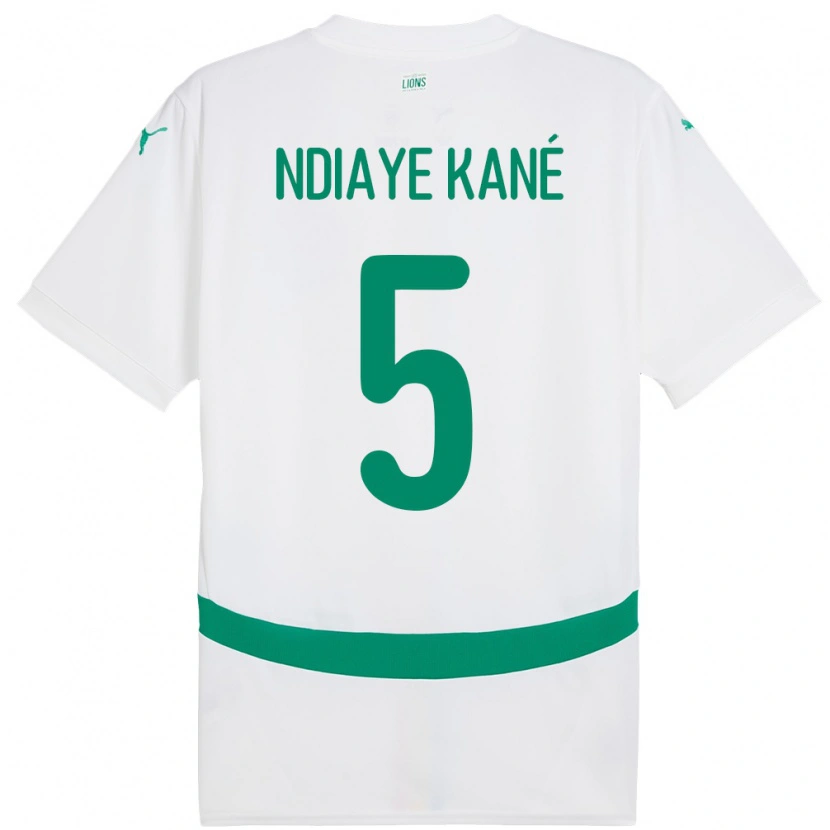 Danxen Bambino Maglia Senegal Ndeye Ndiaye Kane #5 Bianco Kit Gara Home 24-26 Maglietta