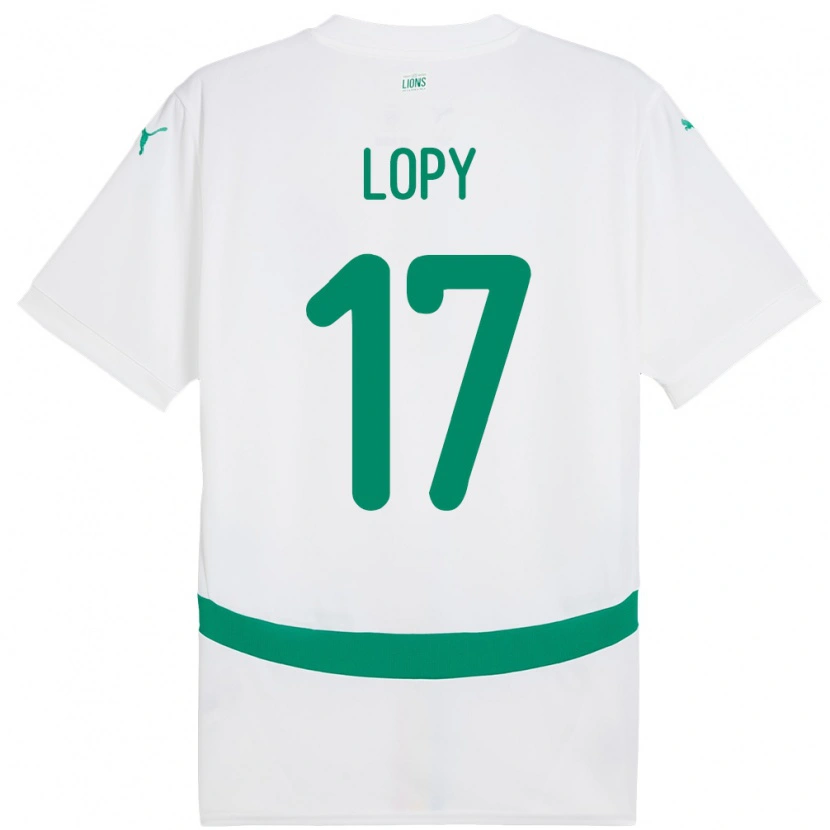 Danxen Bambino Maglia Senegal Dion Lopy #17 Bianco Kit Gara Home 24-26 Maglietta