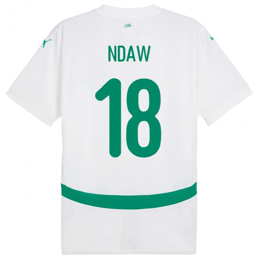Danxen Bambino Maglia Senegal Faly Ndaw #18 Bianco Kit Gara Home 24-26 Maglietta