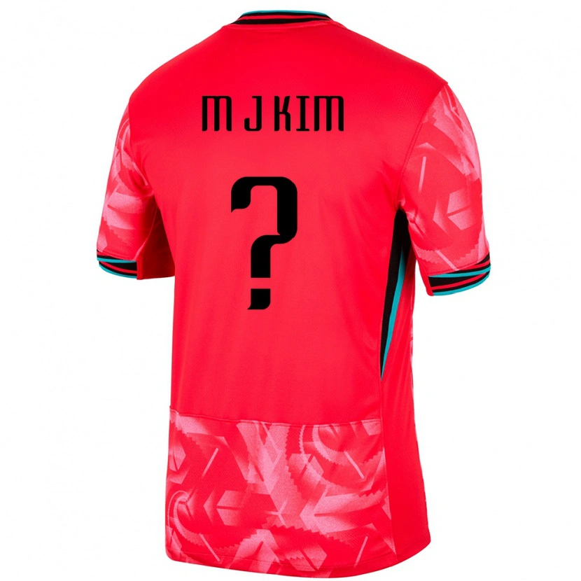 Danxen Bambino Maglia Corea Del Sud Kim Myung Jun #0 Rosso Kit Gara Home 24-26 Maglietta