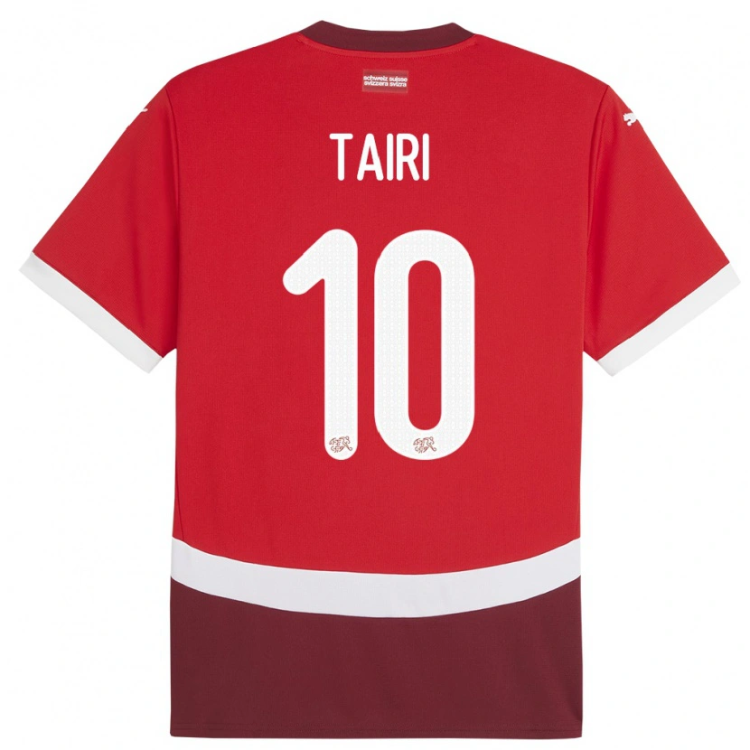 Danxen Bambino Maglia Svizzera Zidan Tairi #10 Rosso Kit Gara Home 24-26 Maglietta