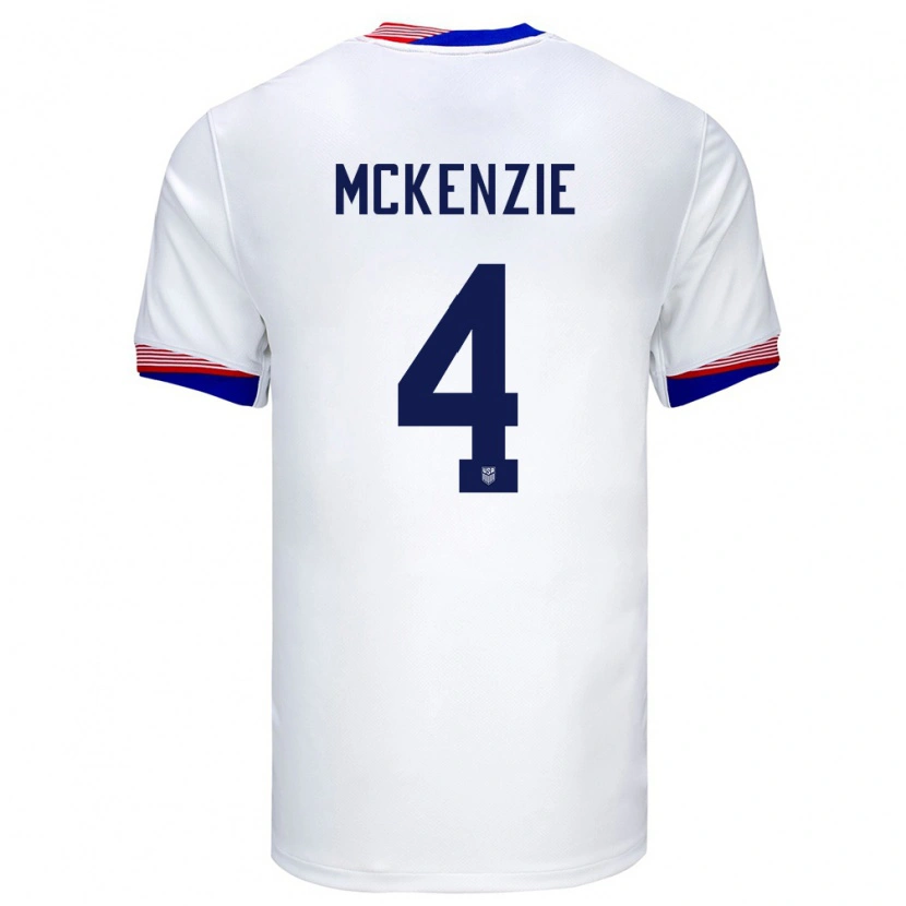 Danxen Bambino Maglia Stati Uniti Mark Mckenzie #4 Bianco Kit Gara Home 24-26 Maglietta
