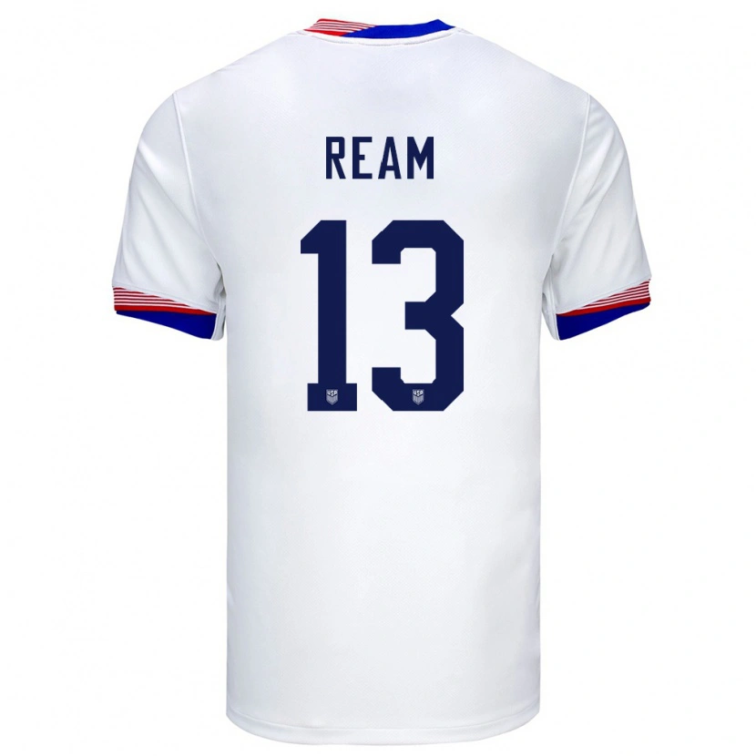 Danxen Bambino Maglia Stati Uniti Tim Ream #13 Bianco Kit Gara Home 24-26 Maglietta