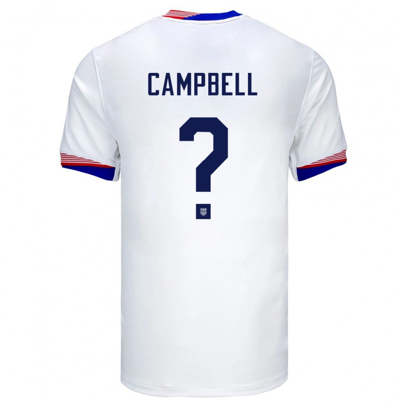 Danxen Bambino Maglia Stati Uniti Cole Campbell #0 Bianco Kit Gara Home 24-26 Maglietta