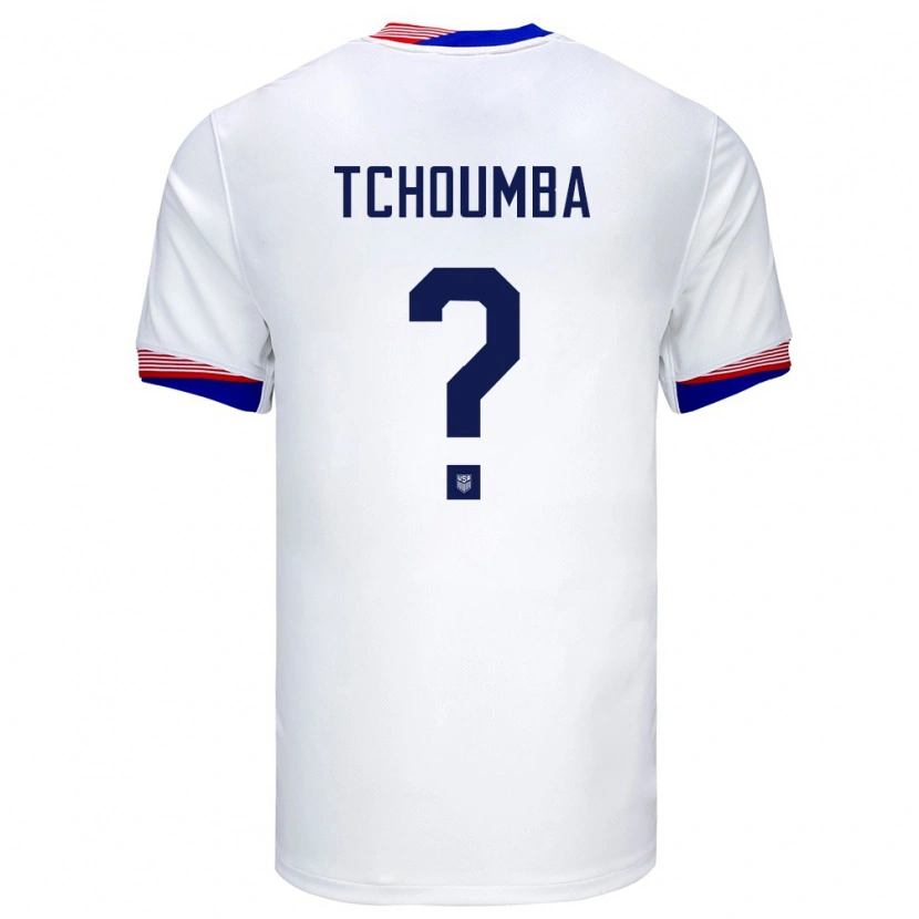 Danxen Bambino Maglia Stati Uniti Nathan Tchoumba #0 Bianco Kit Gara Home 24-26 Maglietta