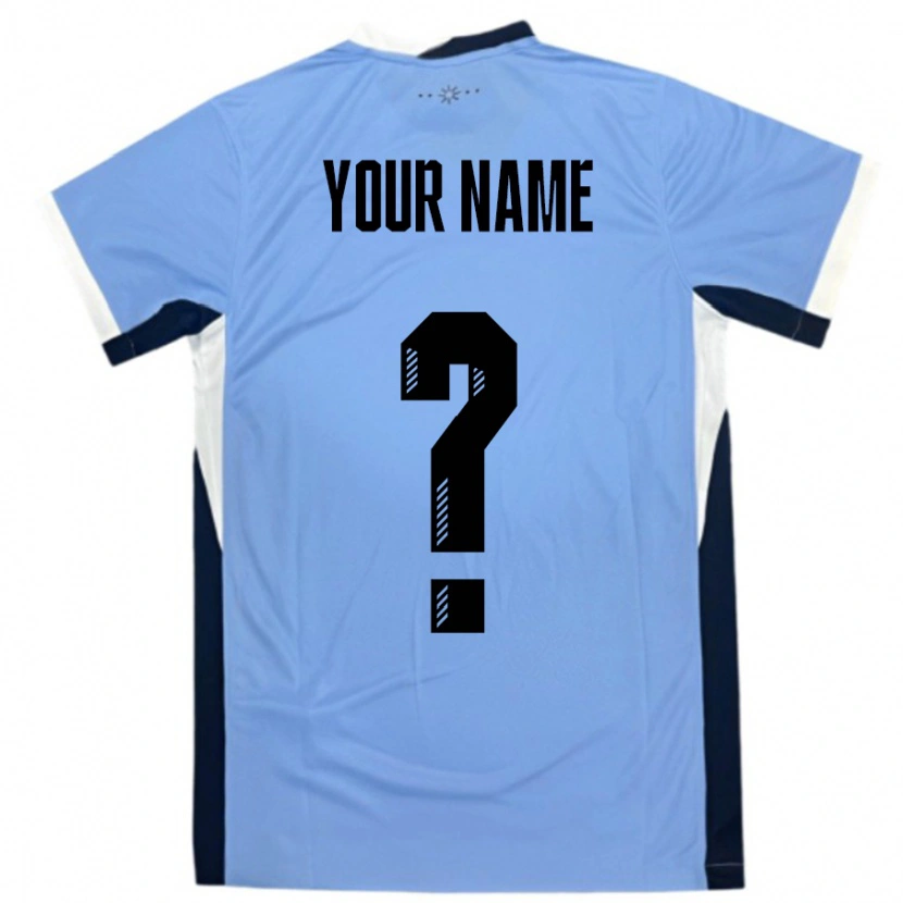 Danxen Bambino Maglia Uruguay Il Tuo Nome #0 Bianco Nero Kit Gara Home 24-26 Maglietta