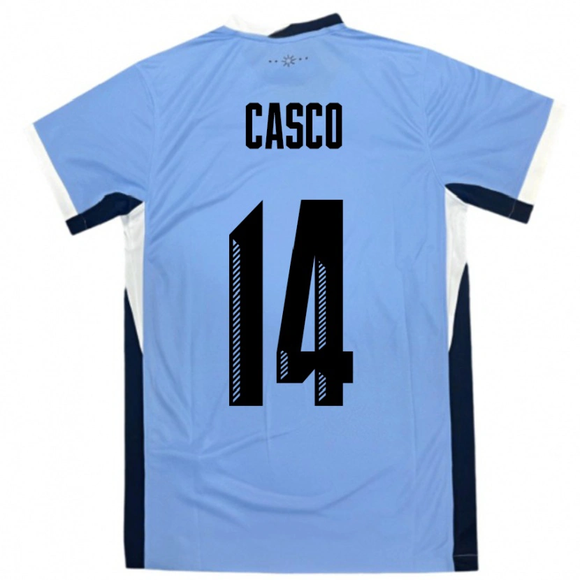 Danxen Bambino Maglia Uruguay Maximiliano Casco #14 Bianco Nero Kit Gara Home 24-26 Maglietta