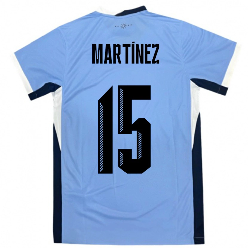 Danxen Bambino Maglia Uruguay Facundo Martínez #15 Bianco Nero Kit Gara Home 24-26 Maglietta
