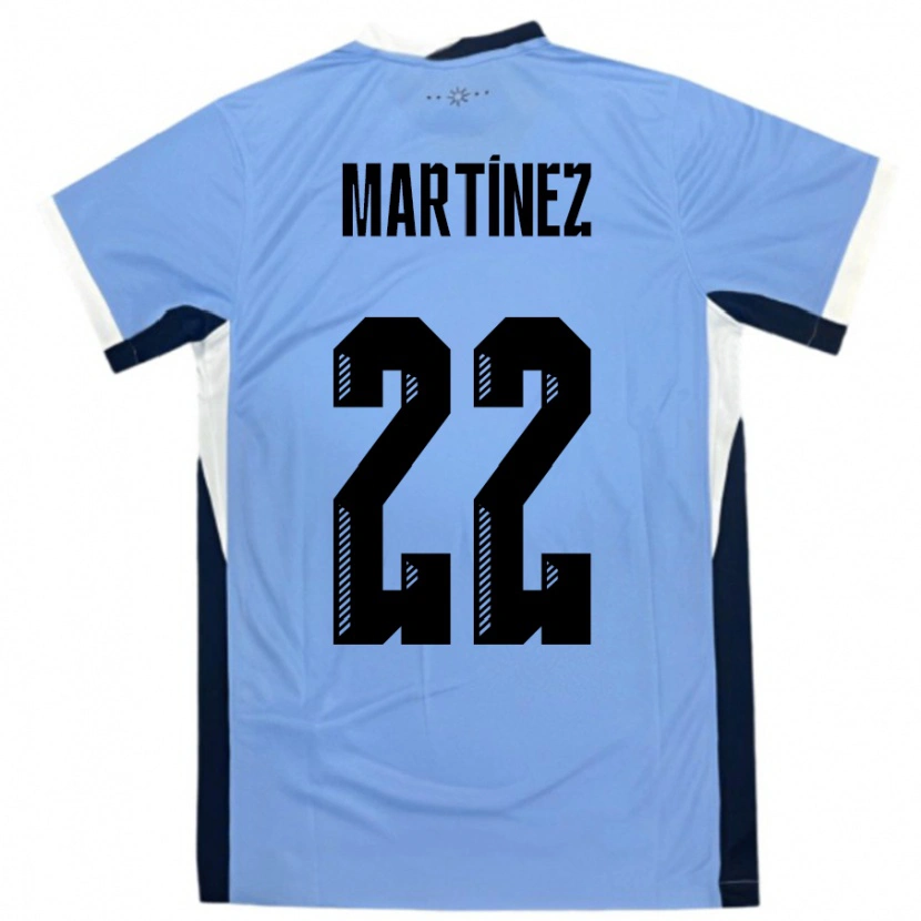 Danxen Bambino Maglia Uruguay Fredy Martínez #22 Bianco Nero Kit Gara Home 24-26 Maglietta