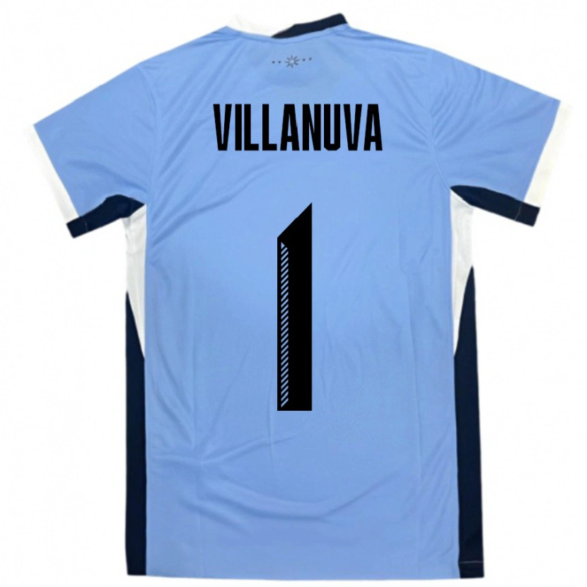 Danxen Bambino Maglia Uruguay Josefina Villanuva #1 Bianco Nero Kit Gara Home 24-26 Maglietta