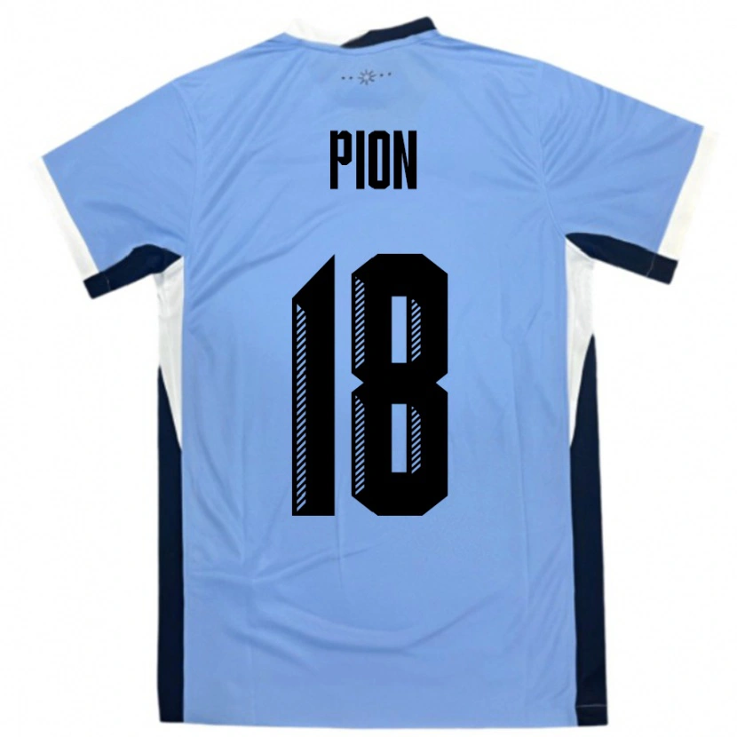Danxen Bambino Maglia Uruguay Mariana Pion #18 Bianco Nero Kit Gara Home 24-26 Maglietta